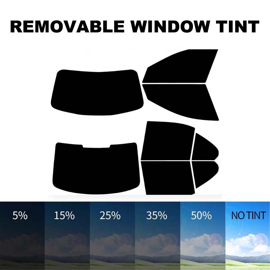 removable window tint Black PET 2mil 