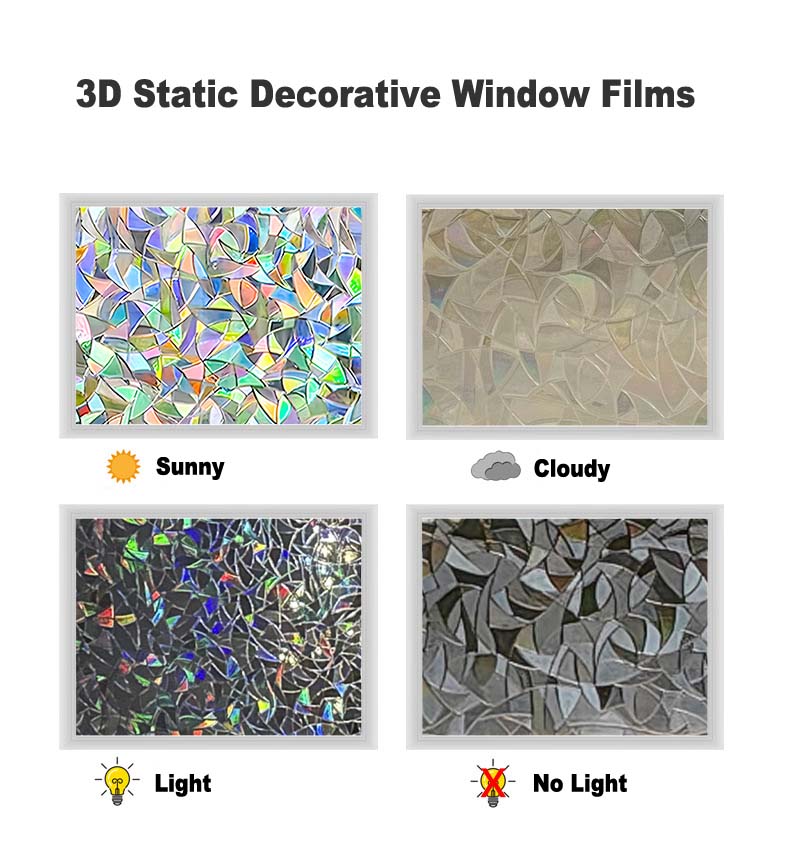 Blackout Static Cling window film 3D663 Blackout Static Cling window film 3D663