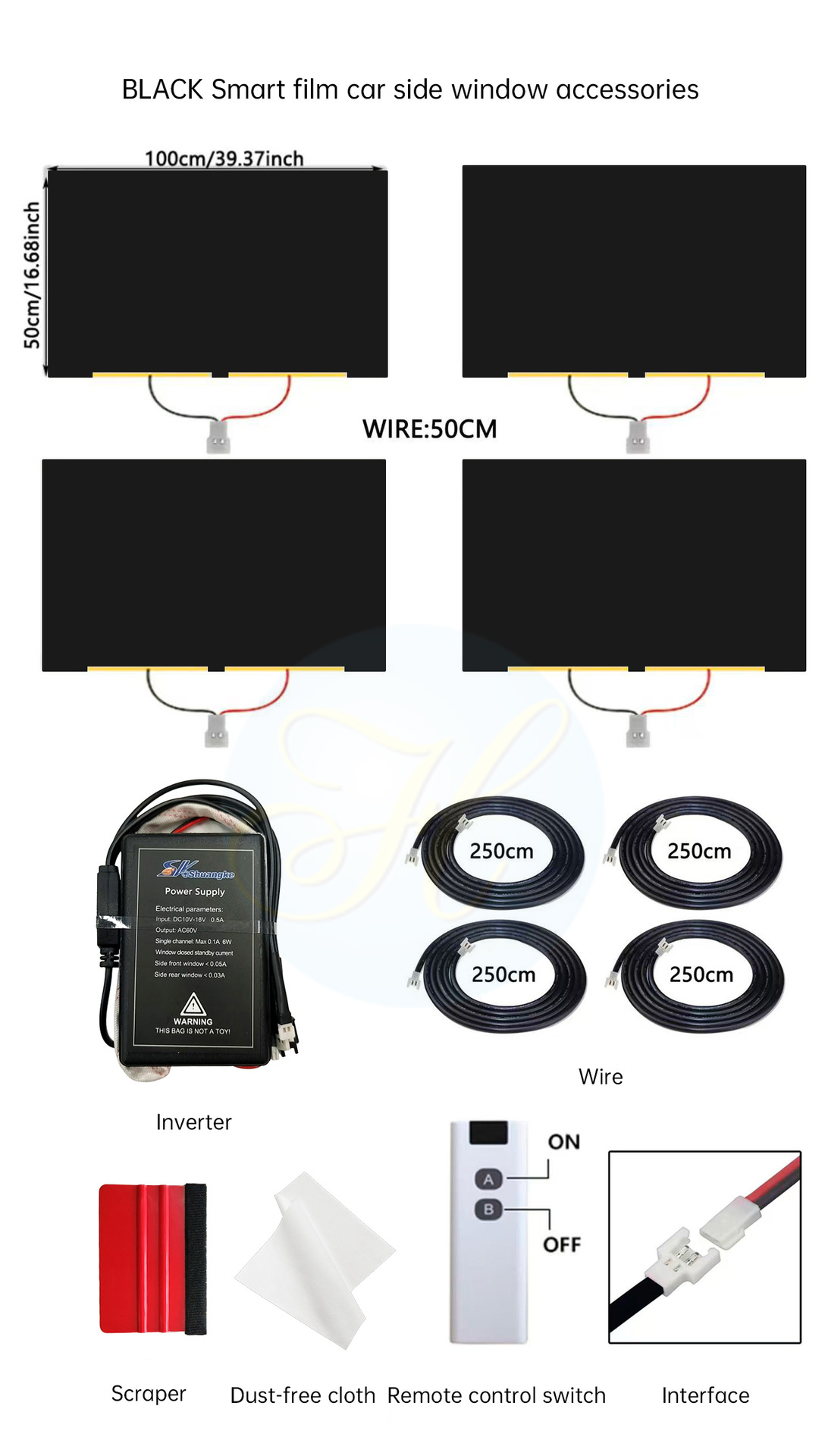 Black Smart Film For Car