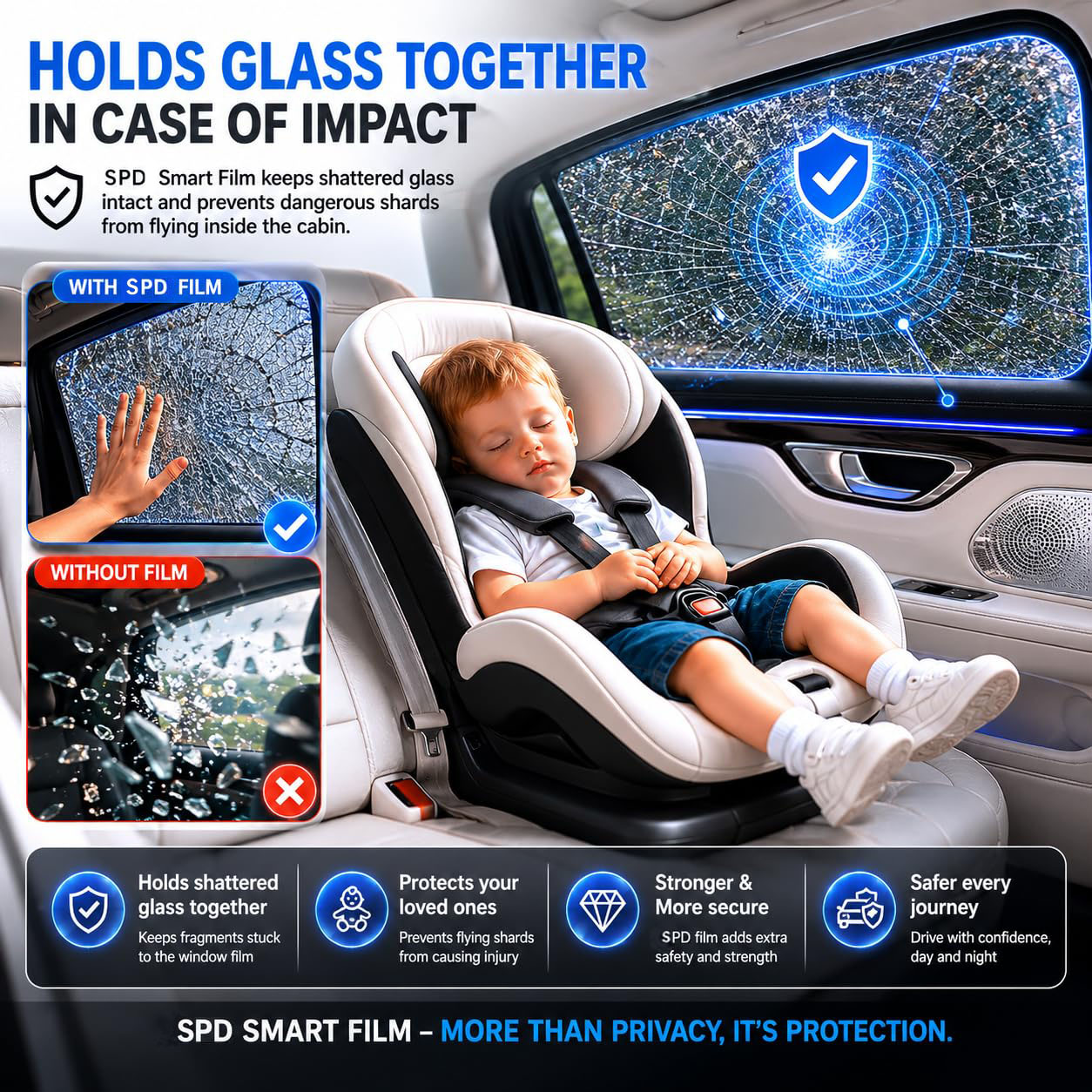 SPD Smart Film For Car VLT 60%